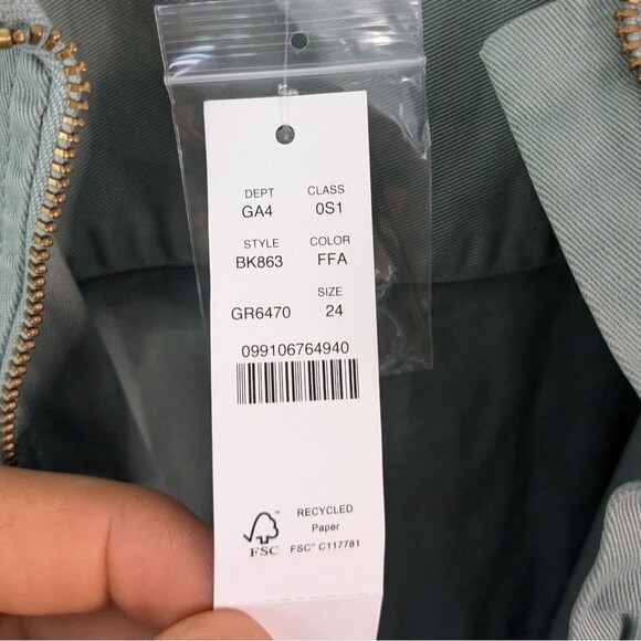 J. Crew Long-sleeve zip-front chino dress Women's Size 24 NWT - Picture 7 of 7